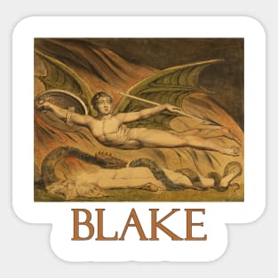 Satan Exulting Over Eve by William Blake Sticker